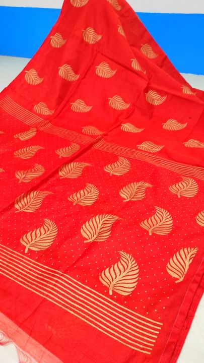 Handloom print cotton silk saree with bp uploaded by Jayita Boutique on 7/8/2021