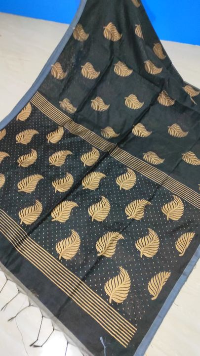 Handloom print cotton silk saree with bp uploaded by Jayita Boutique on 7/8/2021