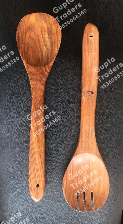 Wooden serving spoon set uploaded by business on 7/8/2021