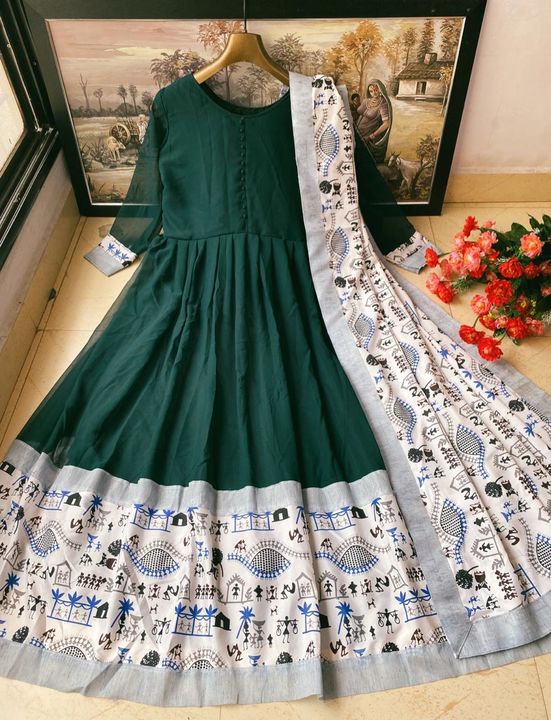 GOWN :*HEAVY GEORGETTE *(FULLY STITCHED) WITH DIGITAL PRINT  uploaded by business on 7/8/2021
