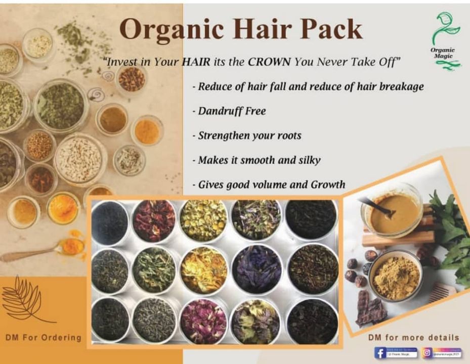 Organic hair pack uploaded by business on 7/8/2021