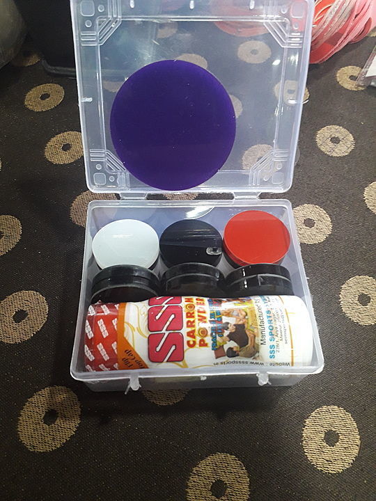 Carom coin set with sss powder box  uploaded by JK TOYS & SPORTS on 8/20/2020