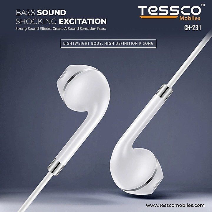 Tessco CH231 stereo earphone with warranty uploaded by MM Enterprise on 8/20/2020