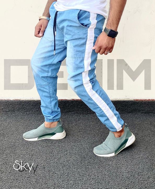 Denim joggers uploaded by Trendy Fashions on 7/9/2021