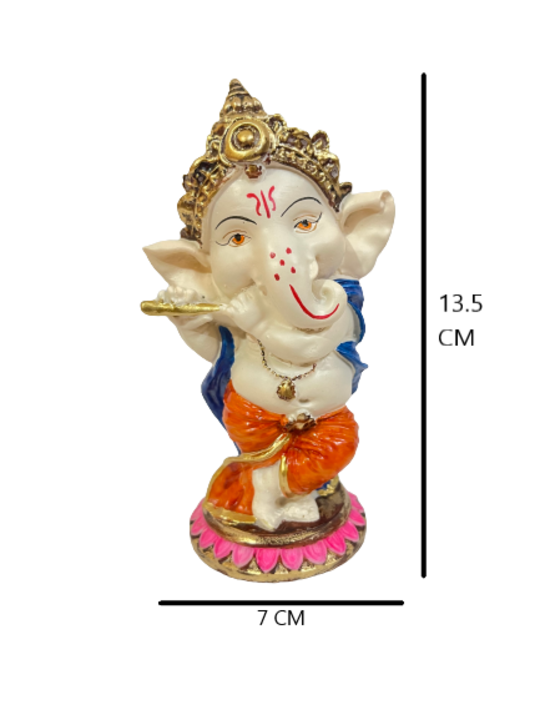 Flute Ganesh uploaded by KALAKAARI HANDICRAFT on 7/9/2021