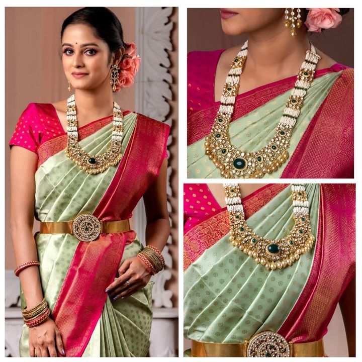 Beautiful kanchipuram silk jacquard saree uploaded by business on 7/9/2021