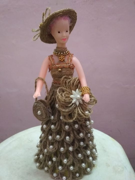 Jute doll dress uploaded by Neha's creativity on 7/9/2021