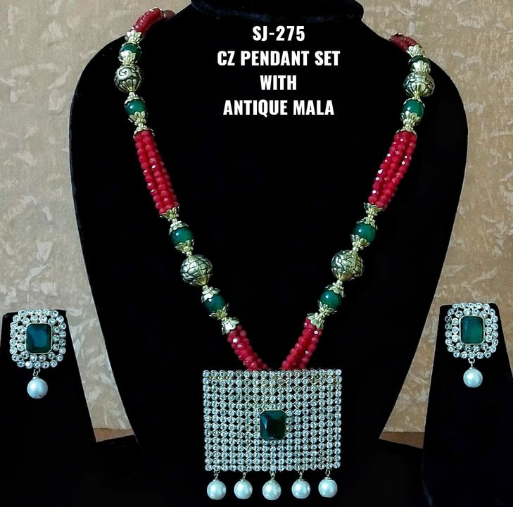 Cz pandel sat antique mala uploaded by Collection of purse on 7/9/2021