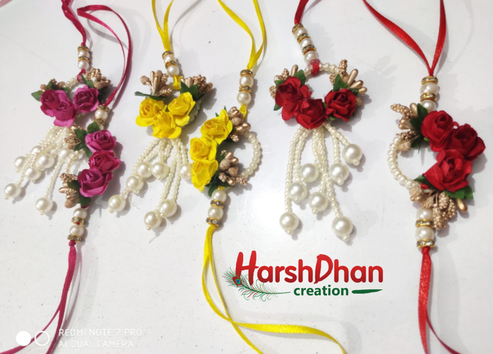 Floral Pair Rakhi uploaded by HarshDhan Creations on 7/9/2021