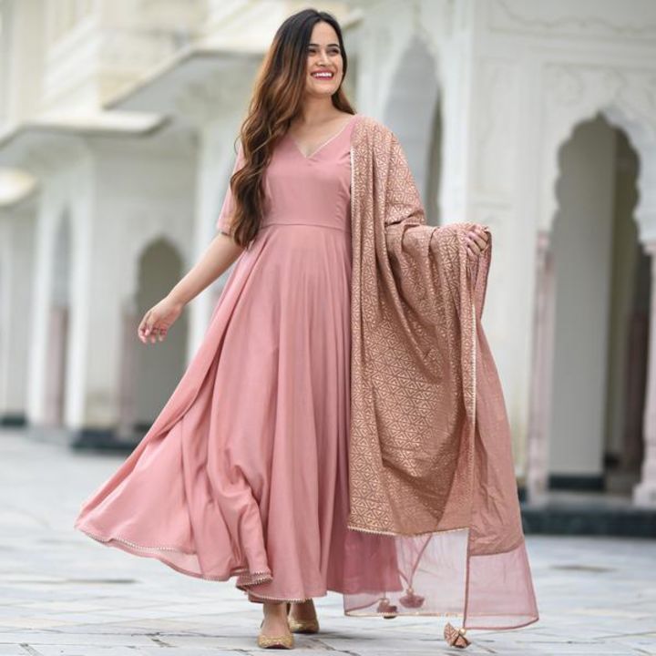 Beautiful Aline kurti with Duppta uploaded by business on 7/9/2021