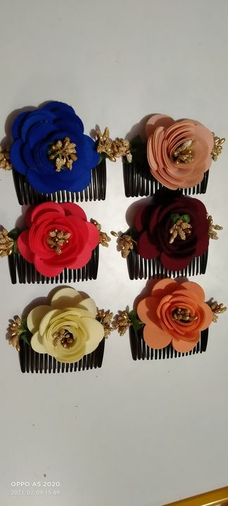 Flower juda comb uploaded by Nishi Creations on 7/10/2021