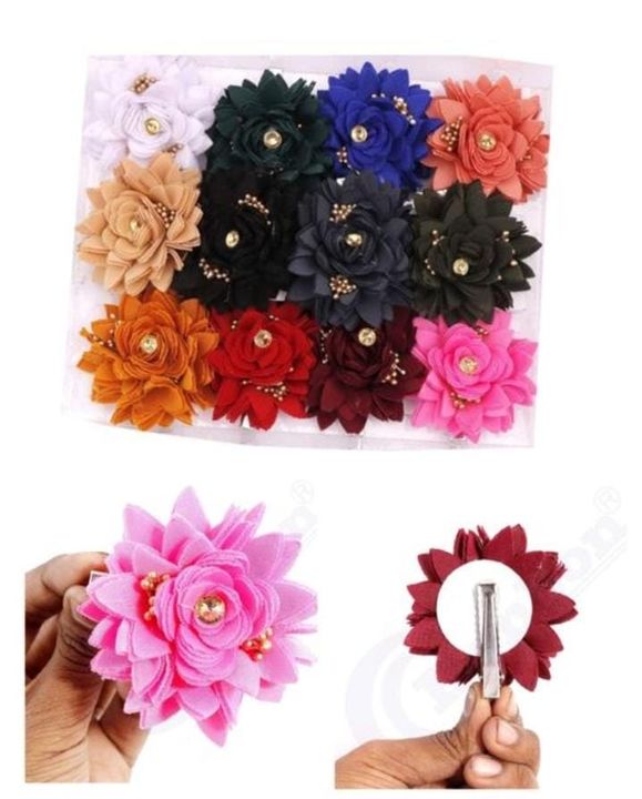 Flower hair pin uploaded by Nishi Creations on 7/10/2021