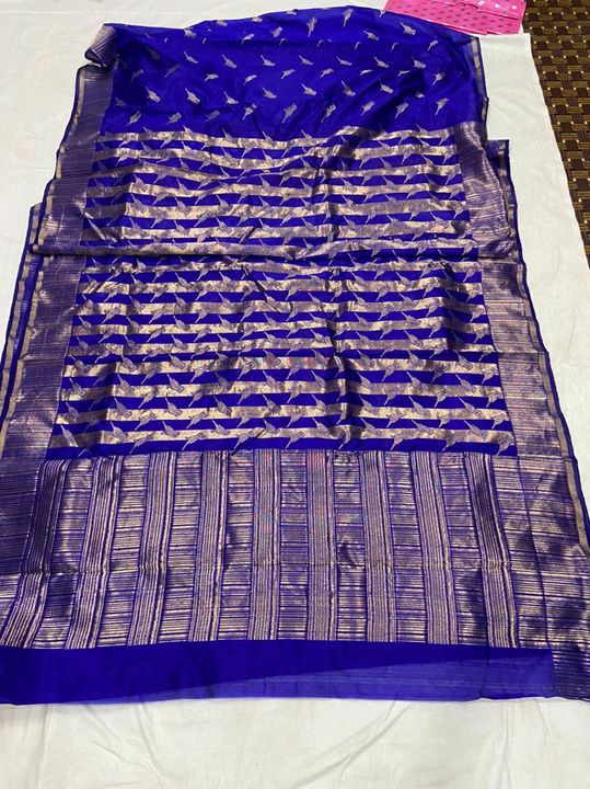 Chanderi handloom fibrik tissue saree uploaded by business on 7/10/2021