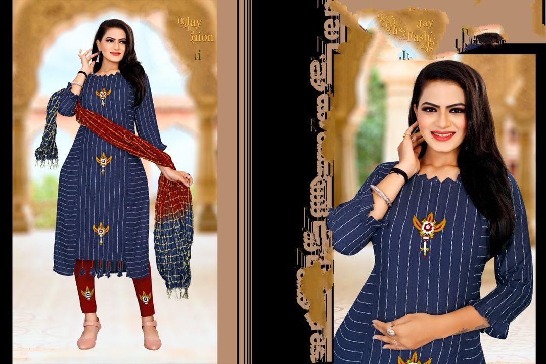 Kurti with stretch pant with duppata uploaded by business on 7/10/2021