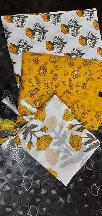 😍Rayon fabric fine quality
      Printed kurti plaza with
      Mal mal duptaa😍
Kurti fabric -  Ra uploaded by Nakhrang store on 8/21/2020