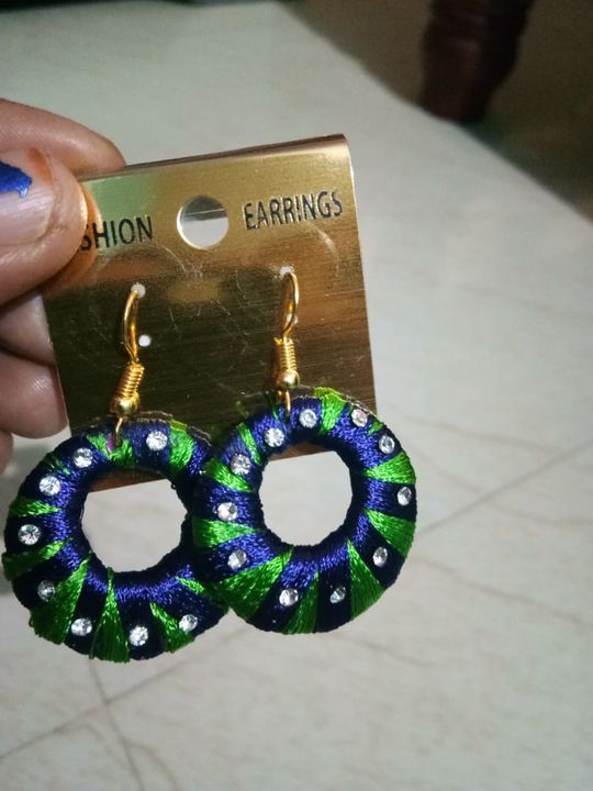 Blue green earring  uploaded by business on 7/10/2021