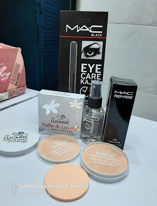 Mac kajal
Luckme compact 2in1 
Mac primer 
3in1 just rs only 330+$😍😍🎀
Pjj uploaded by Online mall on 5/28/2020