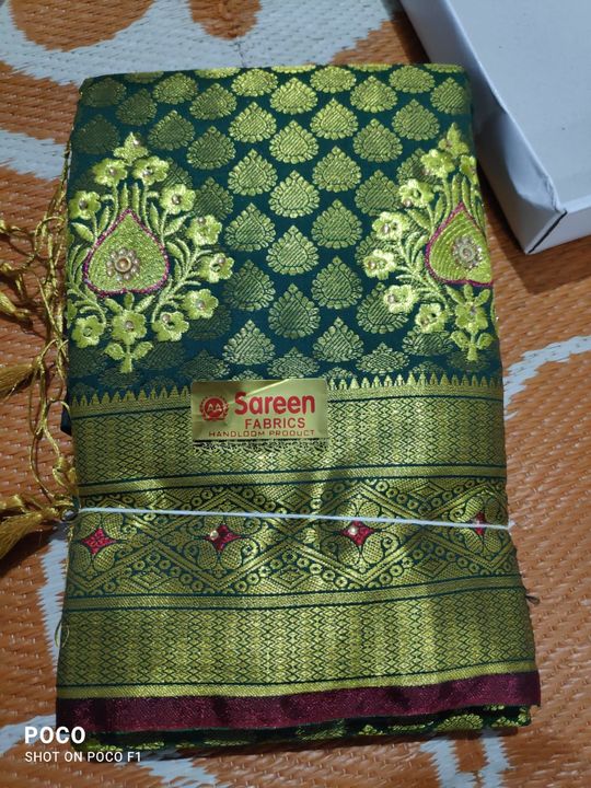 Brocket embroidery with Stone Jhalar uploaded by business on 7/10/2021