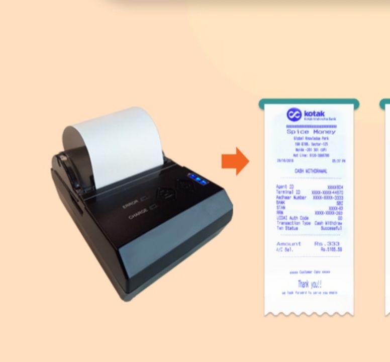Bluetooth printer uploaded by Spice money on 7/11/2021
