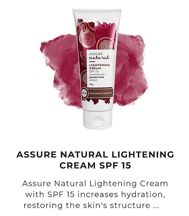 Natural Lightening Cream SPF 15 uploaded by Surbhi Agencies on 8/21/2020