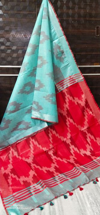 Pure cotton ikkath saree uploaded by business on 7/11/2021