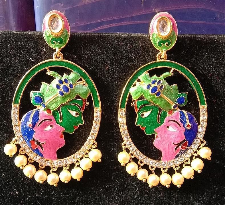 minakari jhumka  uploaded by Bhavani Artificial Jewellery  on 8/21/2020
