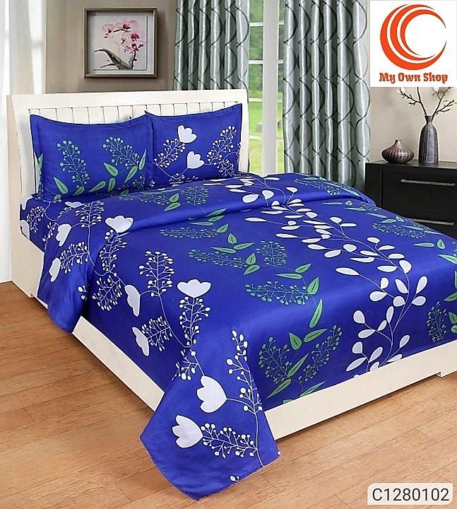 Floral Printed Polycotton Double Bedsheet uploaded by My Shop Prime on 8/21/2020