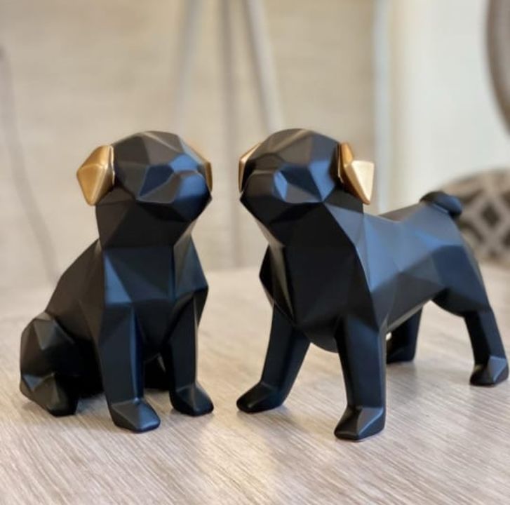 Deesha Planters and Decors diamond cut dog couple statue showpiece (17x9x15, 11x8x14 cms) uploaded by Deesha Planters and Decors on 7/11/2021