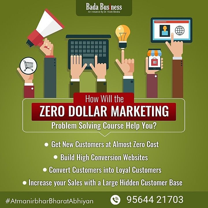 ZERO DOLLAR MARKETING
Problem solving course help you?
Get new customers at almost zero cost. uploaded by business on 8/21/2020