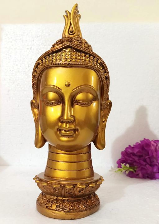 Deesha Planters and Decors Golden calm buddha face statue showpiece (16x12x33 cm) uploaded by Deesha Planters and Decors on 7/11/2021