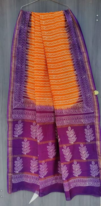 Chanderi hand block printed sarees  uploaded by business on 7/11/2021