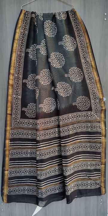 Chanderi hand block printed sarees  uploaded by business on 7/11/2021