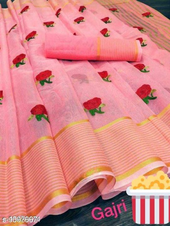 KOTA DORIA COTTON SAREES WITH EMBROIDERED WORK  uploaded by Online Reselling on 7/11/2021
