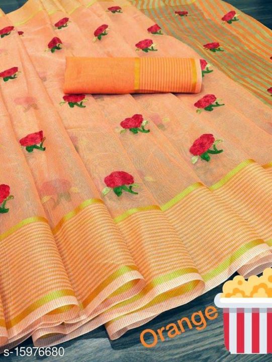 KOTA DORIA COTTON SAREES WITH EMBROIDERED WORK  uploaded by Online Reselling on 7/11/2021