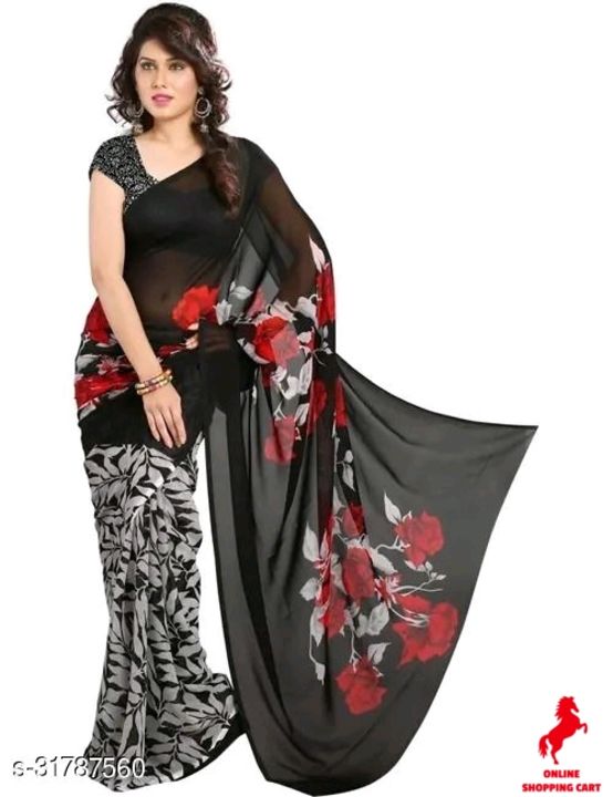 Post image Catalog Name:*Aagyeyi Fashionable Sarees*Saree Fabric: GeorgetteBlouse: Separate Blouse PieceBlouse Fabric: GeorgettePattern: PrintedBlouse Pattern: EmbellishedMultipack: SingleSizes: Free Size (Saree Length Size: 5.5 m, Blouse Length Size: 0.8 m) 
Dispatch: 1 DayEasy Returns Available In Case Of Any IssuePrice: only 499/-Order to Whatsapp: 8294248457