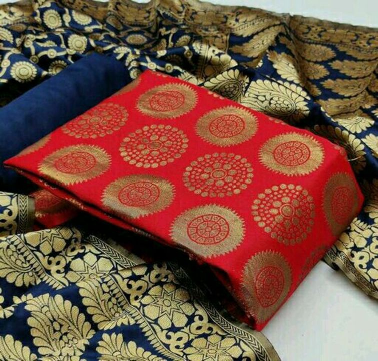 Chanderi silk suit uploaded by business on 7/12/2021