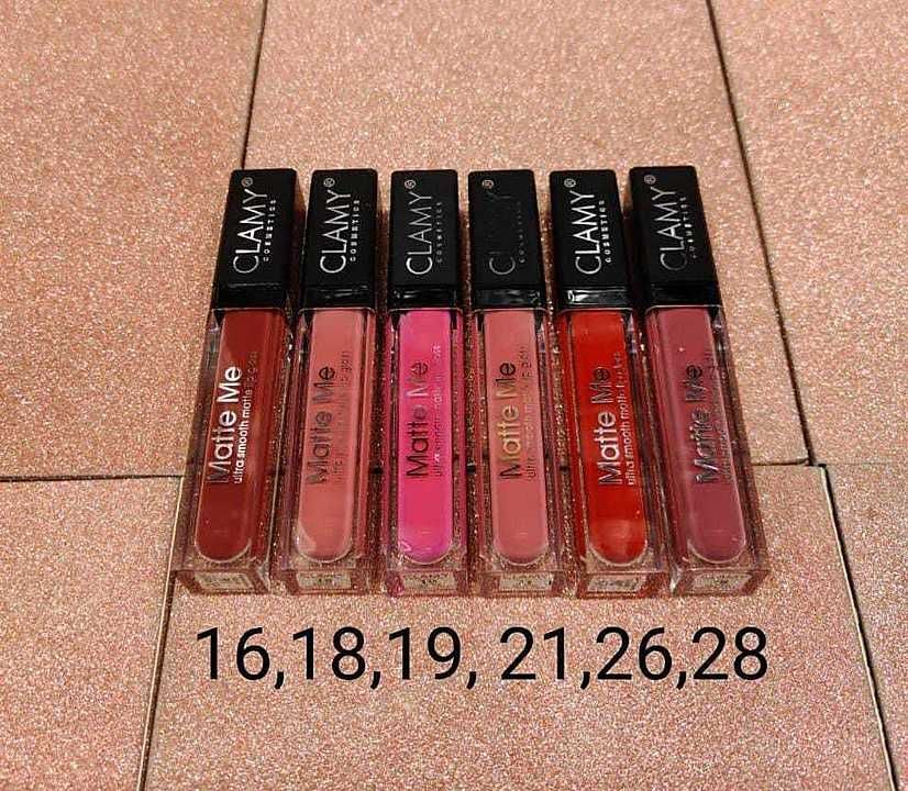 Post image Clamy lipstick 
Each lipstick for 85 rs 
Minimum 3 pc
Shipping charges extra
Ping me for more details