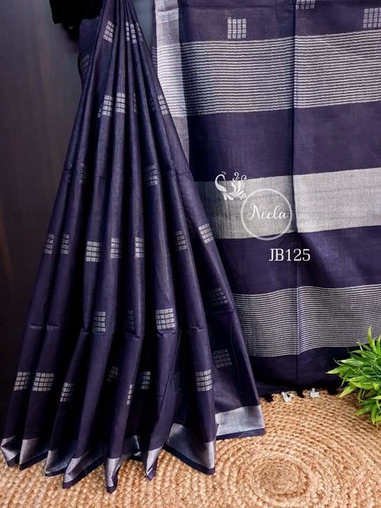 Linen by linen saree uploaded by Bhagalpuri silk fabric on 7/12/2021