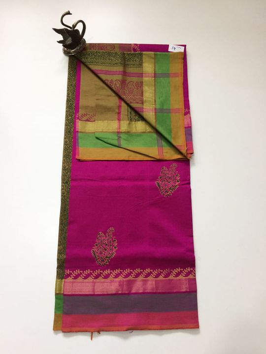 Post image Semi silk cotton block printed saree with contrast blouse 840+shipping
DM for details 8939707019