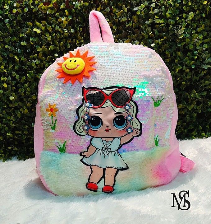 *New sequins backpack with fur and led*

Made with high quality sequins and fur
Designed with pearls uploaded by business on 8/21/2020