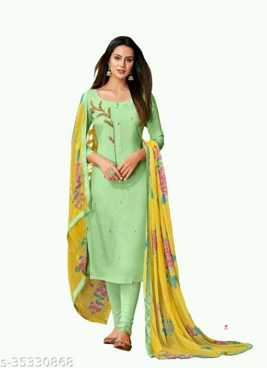 Trendy chanderi silk suits uploaded by Women Accessories on 7/13/2021
