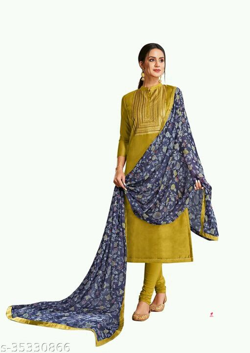 Trendy chanderi silk suits uploaded by Women Accessories on 7/13/2021