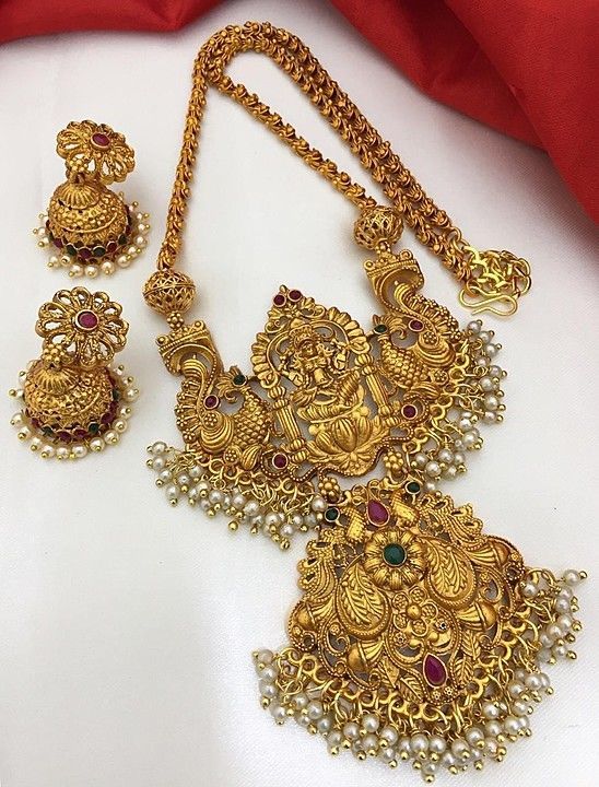 Lakshmi haram matte finish Necklace uploaded by business on 8/21/2020