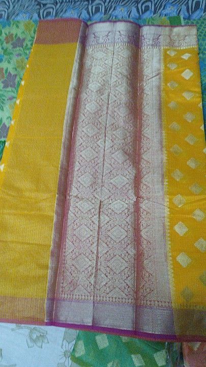 Banarsi organza check cotton sarees uploaded by Ibrah fabrics on 8/22/2020