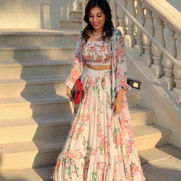 Floral designer lehanga  uploaded by Boutique collection on 7/13/2021
