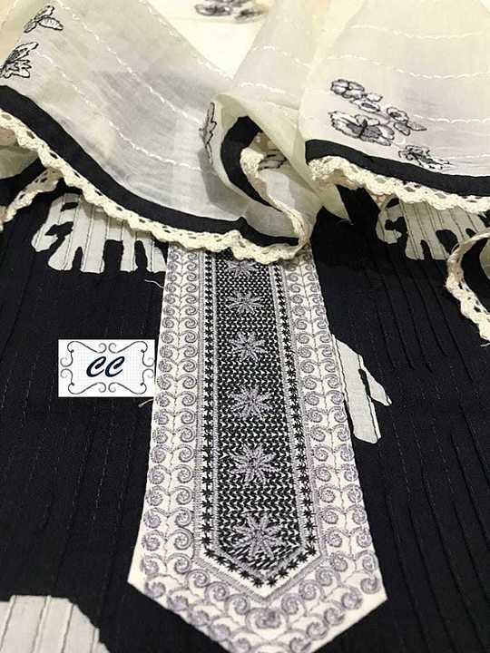 *CC SUITS PRESENTS*
COTTON DESIGNER SHIRT WITH  EMB ND BINTEX 
DESIGNERS COTTON   DUPPTA WITH EMB
CO uploaded by business on 8/22/2020