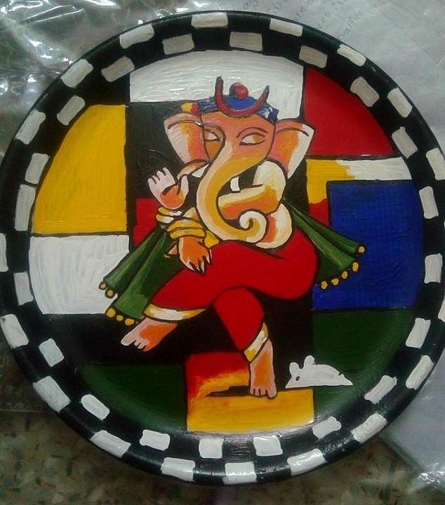 Ganesha painted plate : Home Decor  uploaded by HandyArt on 8/22/2020