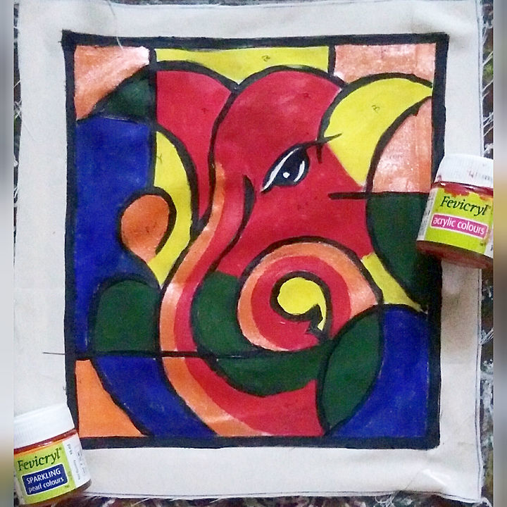 Ganesha painted : Acrylic Painted uploaded by business on 8/22/2020