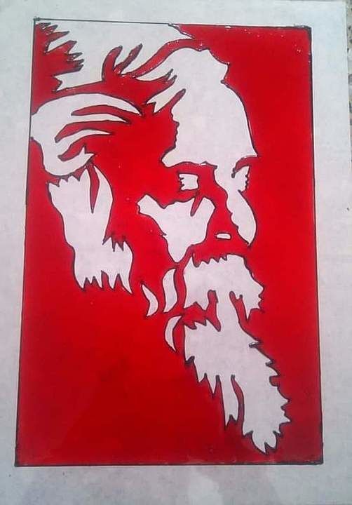 Rabindranath Tagore: Glass Paint  uploaded by HandyArt on 8/22/2020