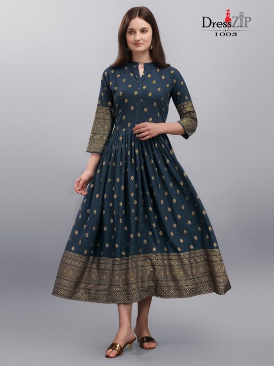 Rayon long kurti gown uploaded by business on 7/15/2021